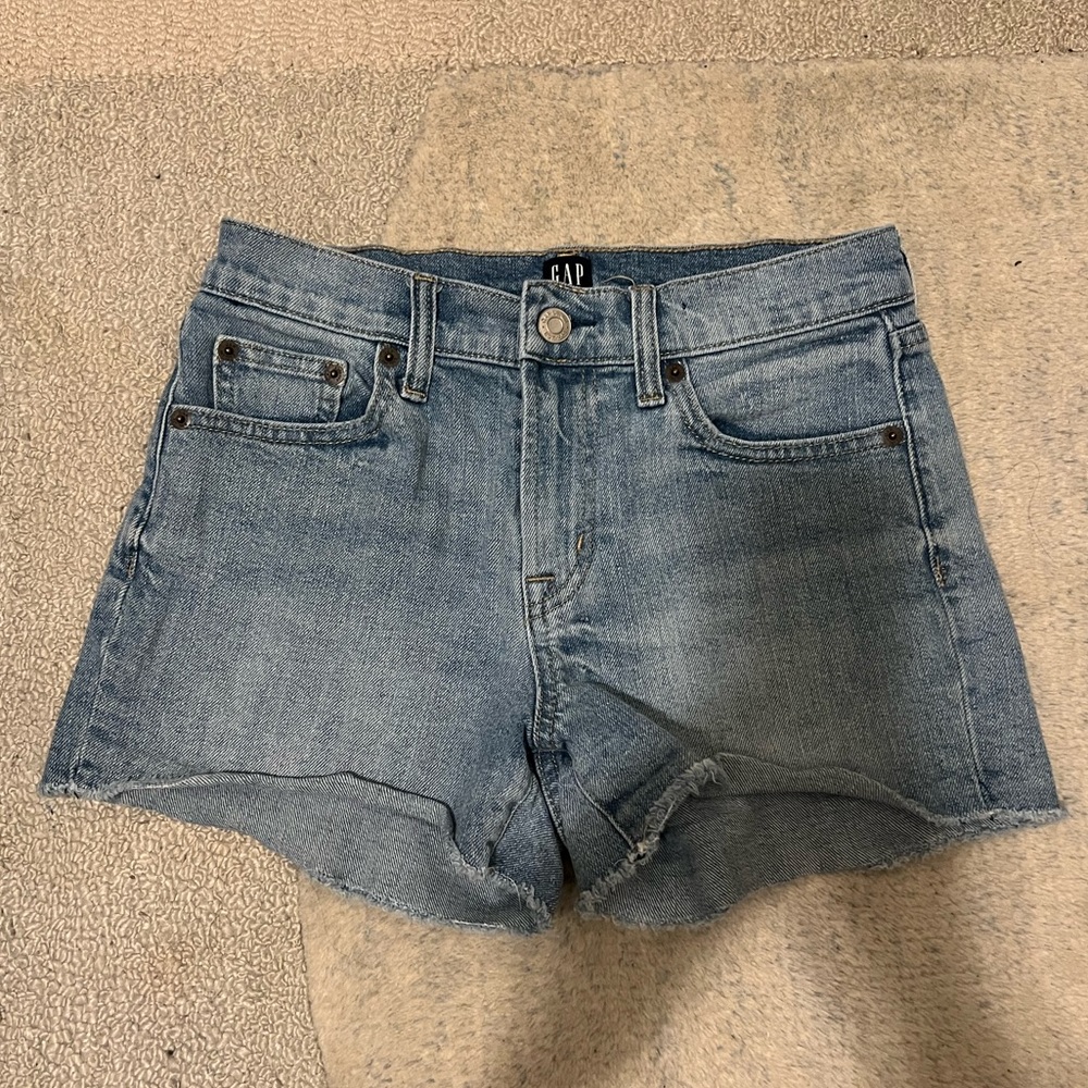 Gap high waisted light denim shorts